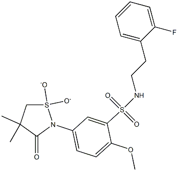 5-(4,4-dimethyl-1,1-dioxido-3-oxo-1,2-thiazolidin-2-yl)-N-[2-(2-fluorophenyl)ethyl]-2-methoxybenzenesulfonamide CAS#: 951990-62-8