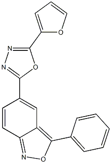 5-[5-(furan-2-yl)-1,3,4-oxadiazol-2-yl]-3-phenyl-2,1-benzoxazole CAS#: 951895-06-0