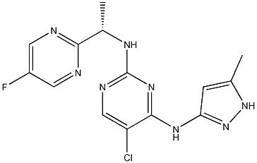 5-Chloro-N2-[(1S)-1-(5-fluoro-2-pyrimidinyl)ethyl]-N4-(5-methyl-1H-pyrazol-3-yl)-2,4-pyrimidinediamine CAS#: 935666-88-9