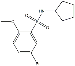 5-bromo-N-cyclopentyl-2-methoxybenzenesulfonamide CAS#: 915930-21-1