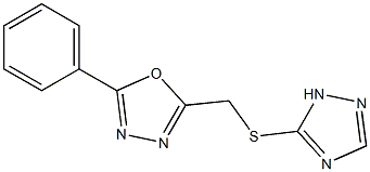(5-phenyl-1,3,4-oxadiazol-2-yl)methyl 1H-1,2,4-triazol-5-yl sulfide CAS#: 915890-71-0