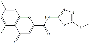 5,7-dimethyl-N-[5-(methylsulfanyl)-1,3,4-thiadiazol-2-yl]-4-oxo-4H-chromene-2-carboxamide CAS#: 902322-93-4