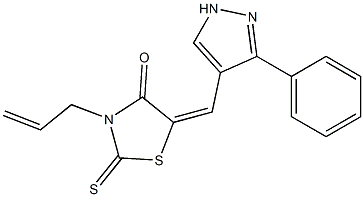 (5Z)-5-[(3-phenyl-1H-pyrazol-4-yl)methylidene]-3-(prop-2-en-1-yl)-2-thioxo-1,3-thiazolidin-4-one CAS#: 955899-23-7