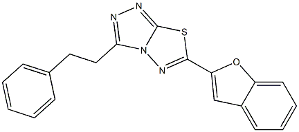 6-(1-benzofuran-2-yl)-3-(2-phenylethyl)[1,2,4]triazolo[3,4-b][1,3,4]thiadiazole CAS#: 929846-77-5