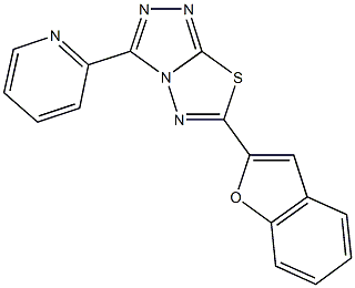 6-(1-benzofuran-2-yl)-3-(2-pyridinyl)[1,2,4]triazolo[3,4-b][1,3,4]thiadiazole CAS#: 929964-22-7