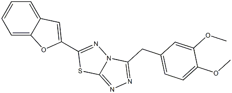 6-(1-benzofuran-2-yl)-3-(3,4-dimethoxybenzyl)[1,2,4]triazolo[3,4-b][1,3,4]thiadiazole CAS#: 947836-69-3