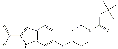 6-(1-(tert-butoxycarbonyl)piperidin-4-yloxy)-1H-indole-2-carboxylic acid CAS#: 937778-18-2