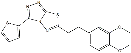 6-[2-(3,4-dimethoxyphenyl)ethyl]-3-(2-thienyl)[1,2,4]triazolo[3,4-b][1,3,4]thiadiazole CAS#: 951942-73-7