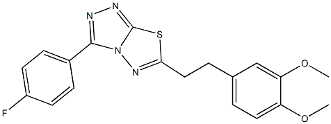 6-[2-(3,4-dimethoxyphenyl)ethyl]-3-(4-fluorophenyl)[1,2,4]triazolo[3,4-b][1,3,4]thiadiazole CAS#: 951924-31-5