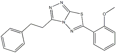 6-(2-methoxyphenyl)-3-(2-phenylethyl)[1,2,4]triazolo[3,4-b][1,3,4]thiadiazole CAS#: 929859-14-3