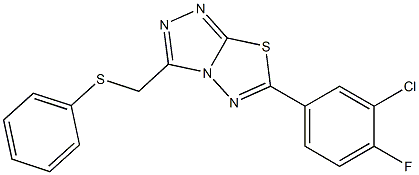 6-(3-chloro-4-fluorophenyl)-3-[(phenylsulfanyl)methyl][1,2,4]triazolo[3,4-b][1,3,4]thiadiazole CAS#: 929843-30-1