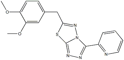 6-(3,4-dimethoxybenzyl)-3-(pyridin-2-yl)[1,2,4]triazolo[3,4-b][1,3,4]thiadiazole CAS#: 947883-74-1