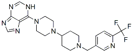 6-[4-(1-([6-(TRIFLUOROMETHYL)PYRIDIN-3-YL]METHYL)PIPERIDIN-4-YL)PIPERAZIN-1-YL]-1H-PURINE CAS#: 909670-78-6