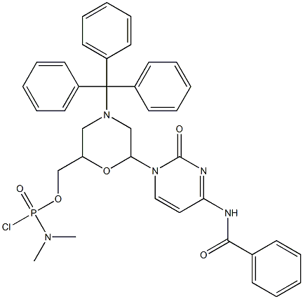 (6-(4-benzamido-2-oxopyrimidin-1(2H)-yl)-4-tritylmorpholin-2-yl)methyl dimethylphosphoramidochloridate CAS#: 956139-21-2