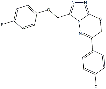 [6-(4-chlorophenyl)-7H-[1,2,4]triazolo[3,4-b][1,3,4]thiadiazin-3-yl]methyl 4-fluorophenyl ether CAS#: 919011-31-7