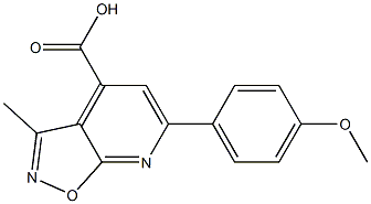 6-(4-methoxyphenyl)-3-methylisoxazolo[5,4-b]pyridine-4-carboxylic acid CAS#: 938001-71-9