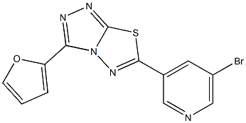 6-(5-bromo-3-pyridinyl)-3-(2-furyl)[1,2,4]triazolo[3,4-b][1,3,4]thiadiazole CAS#: 929848-37-3