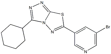 6-(5-bromo-3-pyridinyl)-3-cyclohexyl[1,2,4]triazolo[3,4-b][1,3,4]thiadiazole CAS#: 929970-94-5