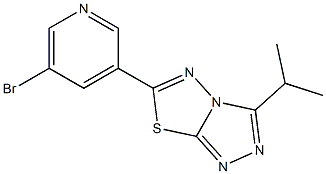 6-(5-bromo-3-pyridinyl)-3-isopropyl[1,2,4]triazolo[3,4-b][1,3,4]thiadiazole CAS#: 929964-14-7