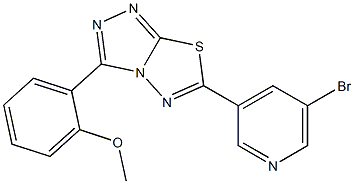 6-(5-bromopyridin-3-yl)-3-(2-methoxyphenyl)[1,2,4]triazolo[3,4-b][1,3,4]thiadiazole CAS#: 929837-25-2