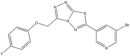 6-(5-bromopyridin-3-yl)-3-[(4-fluorophenoxy)methyl][1,2,4]triazolo[3,4-b][1,3,4]thiadiazole CAS#: 929859-84-7