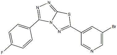6-(5-bromopyridin-3-yl)-3-(4-fluorophenyl)[1,2,4]triazolo[3,4-b][1,3,4]thiadiazole CAS#: 929858-45-7
