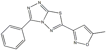 6-(5-methyl-1,2-oxazol-3-yl)-3-phenyl[1,2,4]triazolo[3,4-b][1,3,4]thiadiazole CAS#: 954837-36-6