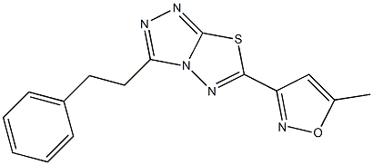 6-(5-methyl-3-isoxazolyl)-3-(2-phenylethyl)[1,2,4]triazolo[3,4-b][1,3,4]thiadiazole CAS#: 929824-42-0
