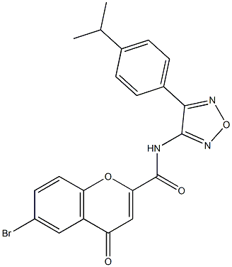 6-bromo-4-oxo-N-{4-[4-(propan-2-yl)phenyl]-1,2,5-oxadiazol-3-yl}-4H-chromene-2-carboxamide CAS#: 942894-93-1