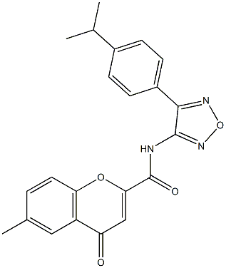 6-methyl-4-oxo-N-{4-[4-(propan-2-yl)phenyl]-1,2,5-oxadiazol-3-yl}-4H-chromene-2-carboxamide CAS#: 942837-47-0