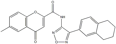 6-methyl-4-oxo-N-[4-(5,6,7,8-tetrahydro-2-naphthalenyl)-1,2,5-oxadiazol-3-yl]-4H-chromene-2-carboxamide CAS#: 919066-60-7