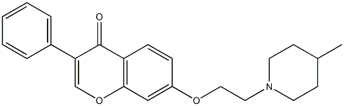 7-[2-(4-methylpiperidin-1-yl)ethoxy]-3-phenyl-4H-chromen-4-one CAS#: 904006-82-2
