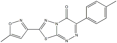 7-(5-methyl-1,2-oxazol-3-yl)-3-(4-methylphenyl)-4H-[1,3,4]thiadiazolo[2,3-c][1,2,4]triazin-4-one CAS#: 929831-21-0