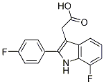 [7-Fluoro-2-(4-fluoro-phenyl)-1H-indol-3-yl]-acetic acid CAS#: 901194-06-7