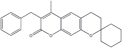 7-benzyl-6-methyl-3,4-dihydro-8H-spiro[cyclohexane-1,2-pyrano[3,2-g]chromen]-8-one CAS#: 939889-87-9