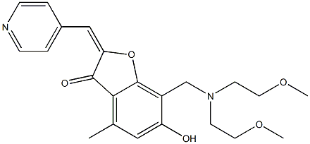 7-{[bis(2-methoxyethyl)amino]methyl}-6-hydroxy-4-methyl-2-(4-pyridinylmethylene)-1-benzofuran-3(2H)-one CAS#: 904011-70-7