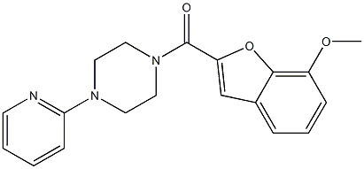 (7-methoxy-1-benzofuran-2-yl)[4-(pyridin-2-yl)piperazin-1-yl]methanone CAS#: 951928-73-7