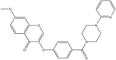 7-methoxy-3-(4-{[4-(pyridin-2-yl)piperazin-1-yl]carbonyl}phenoxy)-4H-chromen-4-one CAS#: 951938-67-3