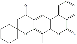 7-methyl-9,10-dihydrospiro(5H,11H-benzo[c]pyrano[3,2-g]chromene-9,1'-cyclohexane)-5,11-dione CAS#: 921135-28-6