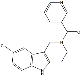 (8-chloro-1,3,4,5-tetrahydro-2H-pyrido[4,3-b]indol-2-yl)(pyridin-3-yl)methanone CAS#: 900886-90-0