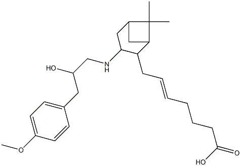 9,10-dimethylmethano-11,12-methano-16-(4-methoxyphenyl)-13,14-dihydro-13-aza-15-tetranorthromboxane A2 CAS#: 99473-03-7