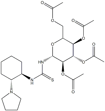 N-[(1R,2R)-2-(1-pyrrolidinyl)cyclohexyl]-N'-(2,3,4,6-tetra-O-acetyl-β-D-glucopyranosyl)-Thiourea CAS#: 942939-99-3