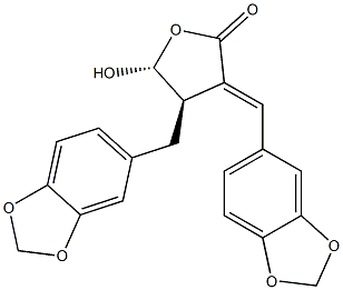 [4R,(+)]-4β-(1,3-Benzodioxol-5-ylmethyl)-3-[(E)-1,3-benzodioxol-5-ylmethylene]dihydro-5α-hydroxy-2(3H)-furanone CAS#: 98891-33-9