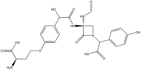 (αR,3S)-3-[[(R)-[4-[(R)-3-Amino-3-carboxypropoxy]phenyl]hydroxyacetyl]amino]-3-(formylamino)-α-(4-hydroxyphenyl)-2-oxo-1-azetidineacetic acid CAS#: 99124-79-5