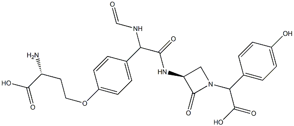 (αR,3S)-3-[[(R)-[4-[(R)-3-Amino-3-carboxypropoxy]phenyl](formylamino)acetyl]amino]-α-(4-hydroxyphenyl)-2-oxo-1-azetidineacetic acid CAS#: 99124-80-8