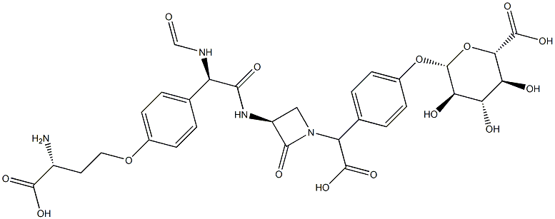 (3S,αR)-3-[[(R)-[4-[(R)-3-Amino-3-carboxypropoxy]phenyl](formylamino)acetyl]amino]-α-[4-[(β-D-glucopyranuronosyl)oxy]phenyl]-2-oxo-1-azetidineacetic acid CAS#: 99150-61-5