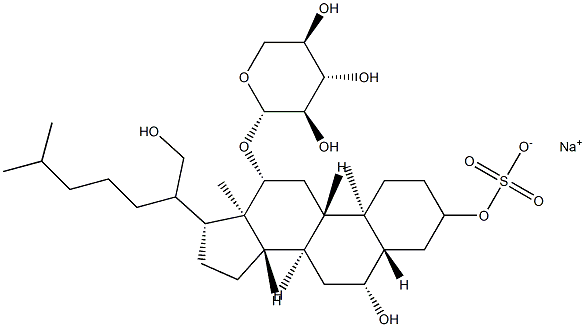 6β,21-Dihydroxy-3α-(sodiosulfooxy)-5α-cholestan-12β-yl β-D-xylopyranoside CAS#: 99494-32-3