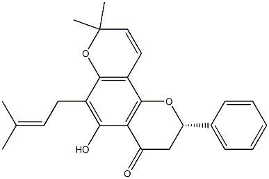 (2S)-2,3-Dihydro-5-hydroxy-8,8-dimethyl-2α-phenyl-6-(3-methyl-2-butenyl)-4H,8H-benzo[1,2-b:3,4-b']dipyran-4-one CAS#: 99877-71-1