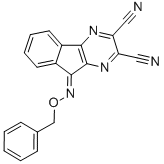 9H-INDENO[1,2-B]PYRAZINE-2,3-DICARBONITRILE, 9-[(PHENYLMETHOXY)IMINO]- CAS#: 924296-18-4