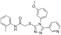 Acetamide,  2-[[4-(3-methoxyphenyl)-5-(3-pyridinyl)-4H-1,2,4-triazol-3-yl]thio]-N-(2-methylphenyl)- CAS#: 943082-32-4